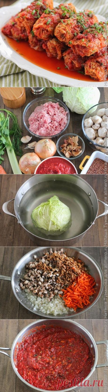 Голубцы с гречкой и грибами