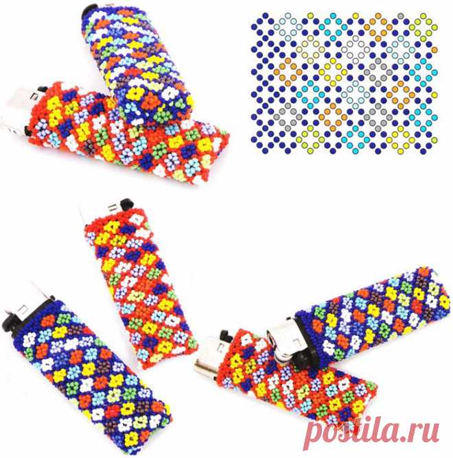 Чехол для зажигалки из бисера