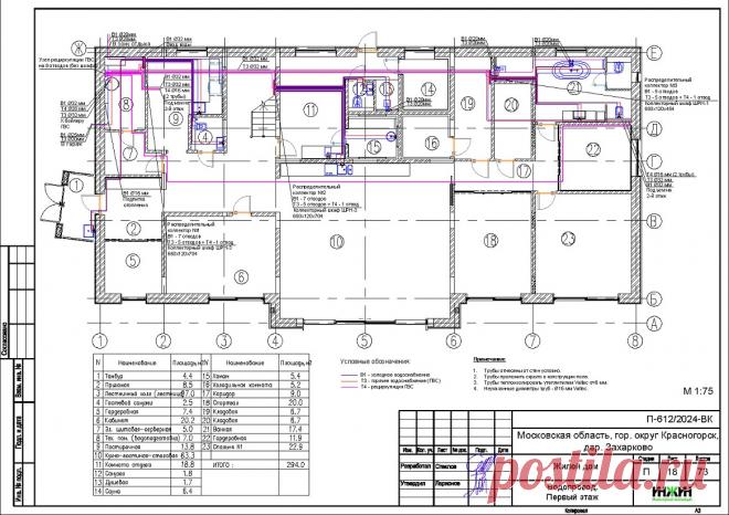 Проект отопления частного дома, пример 2314