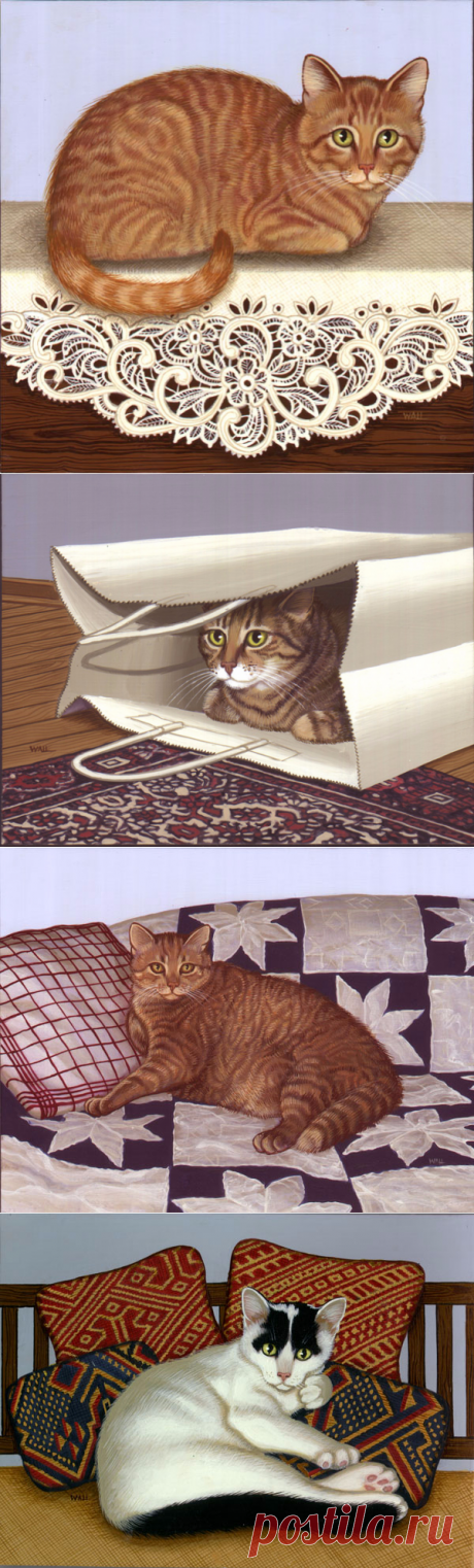 Sue Wall и ее нарисованные котики