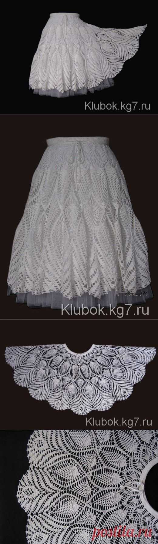 Белая длинная юбка | Клубок