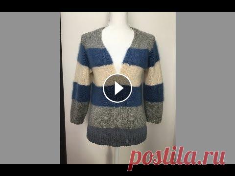 Часть 1.Кардиган с V-образным вырезом. Реглан сверху. Мой Инстаграм alya.modnoevyazaniе Размер 34-36 Круговые спицы N 4 и 4,5 Пряжа, из которой вязался кардиган С мин 5:47 Это видео послужило основой для ...
