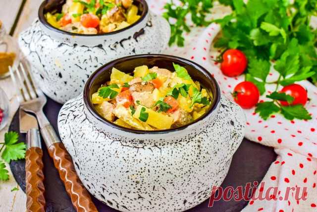 Жаркое в горшочках в духовке с мясом рецепт с фото пошагово - 1000.menu