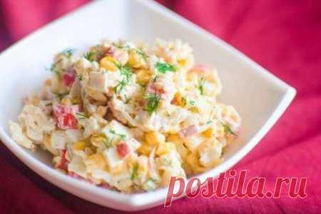 Крабовый салат с кукурузой | Краше Всех