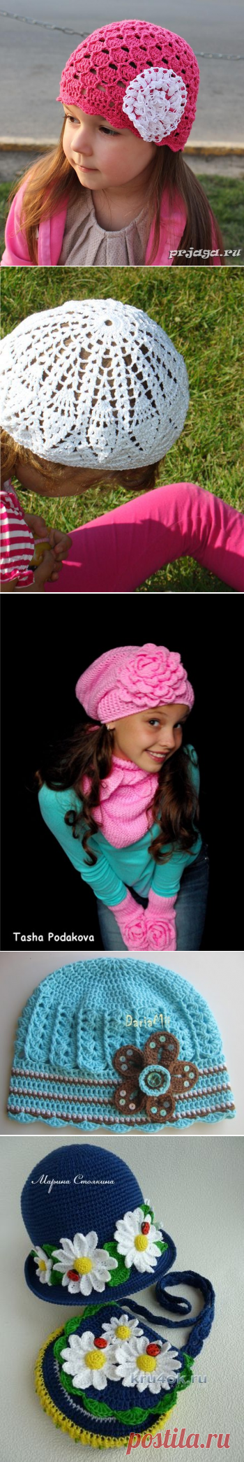 Летняя шапочка крючком для девочки