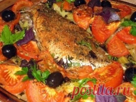 Морской окунь в духовке