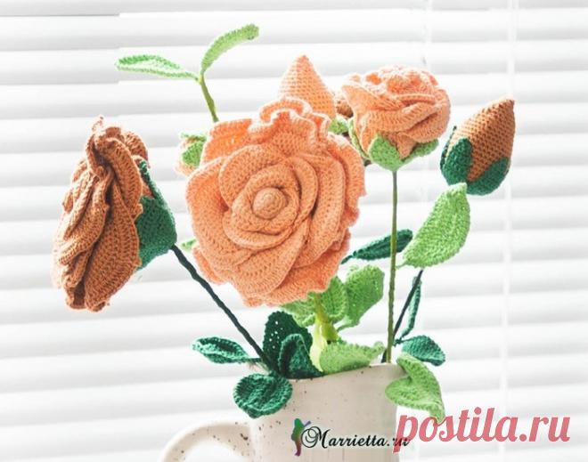 Схемы вязания цветов из тонкой пряжи ирис