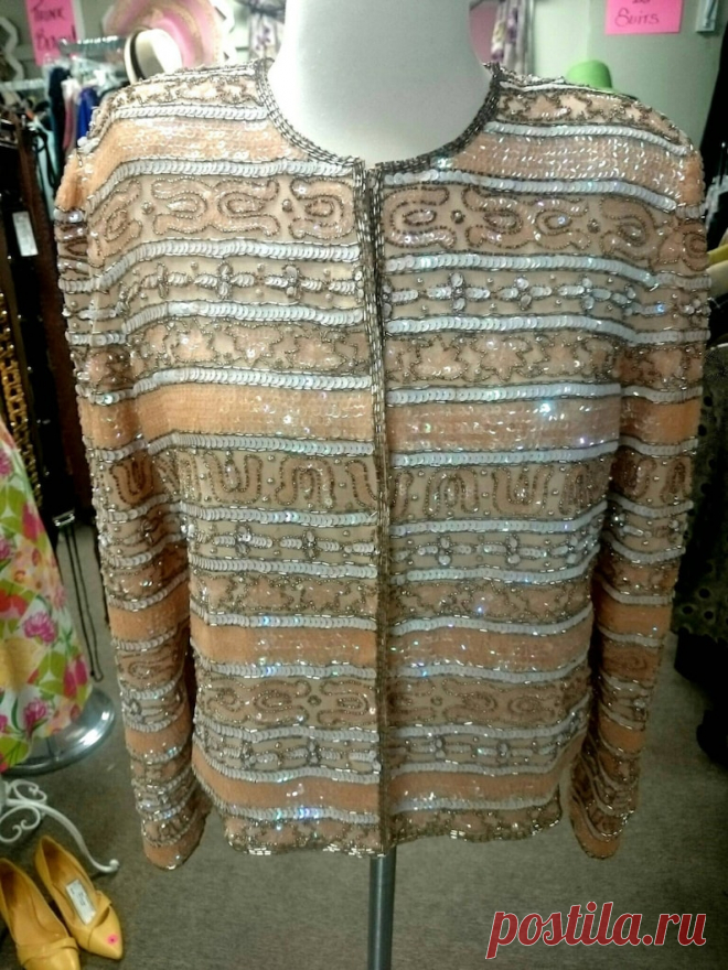 Gorgeous Vintage Piccalino Petite Sequin Beaded Jacket - Etsy Israel