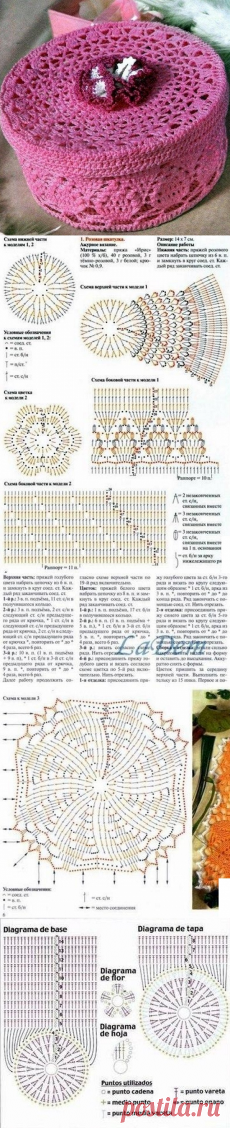 Шкатулки крючком
