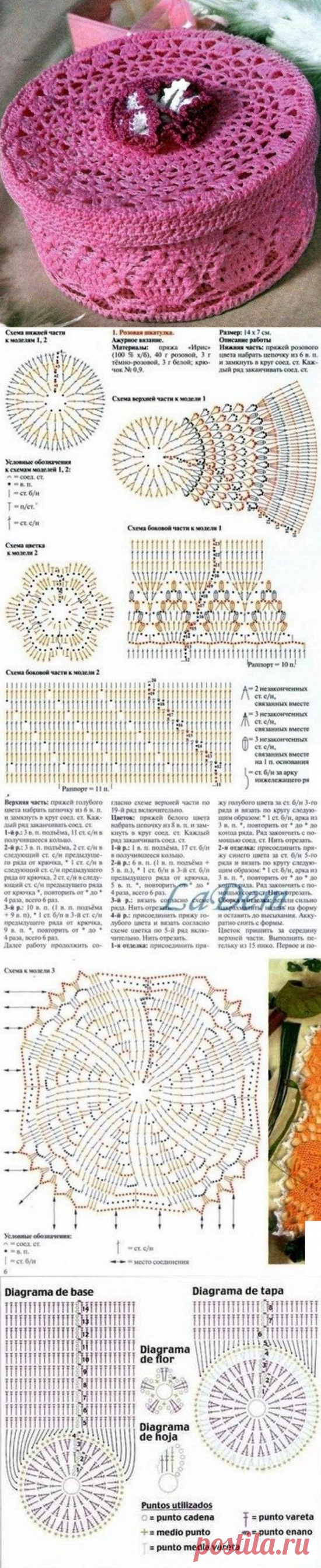 Шкатулки крючком