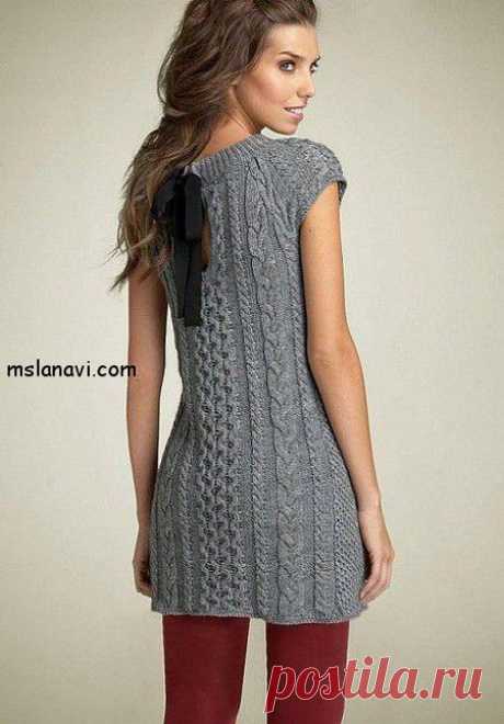 Красивая туника спицами в двух цветах | Мисс Лана Ви | Ms Lana Vi