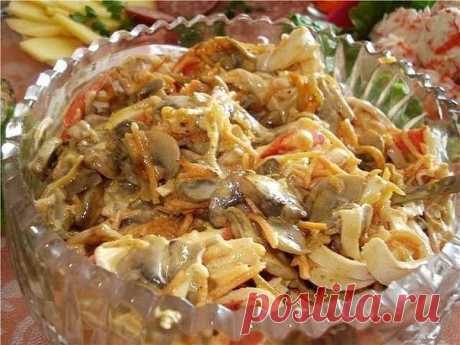 10 салатов с ГРИБАМИ!