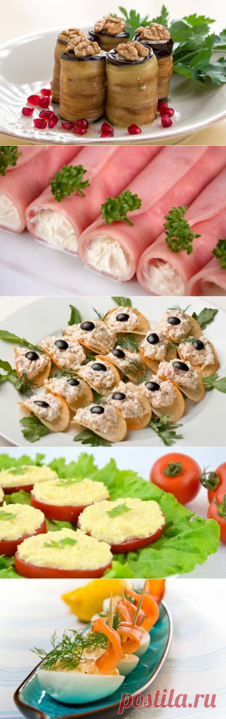 На праздничный стол — 5 вкуснющих и приятных глазу закусок на скорую руку