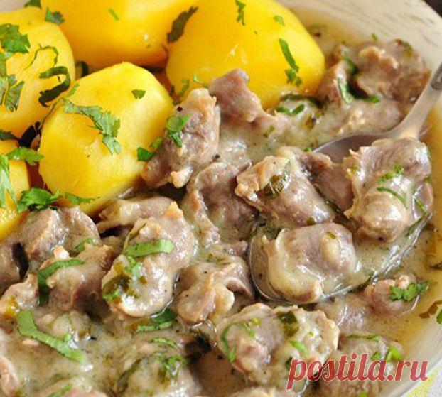 Куриные желудки в пиве