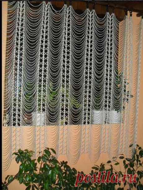 crochelinhasagulhas: Cortina em crochê