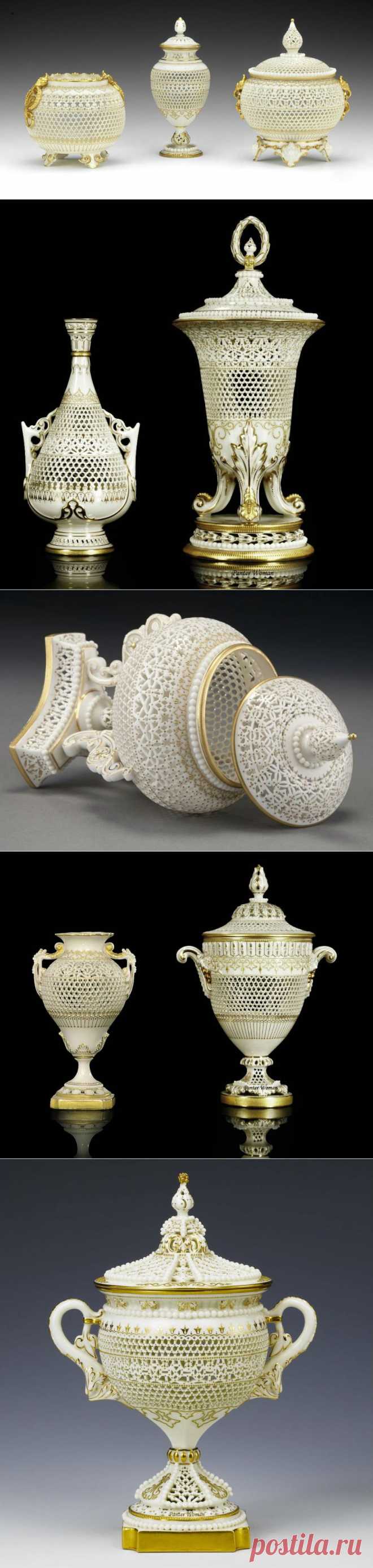 Сетчатый фарфор от George Owen - Royal Worcester Porzellan (Англия)