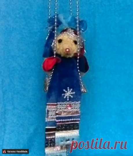 Новогодняя мышь на качелях ручной работы купить в Минске и Беларуси, цены на HandMade