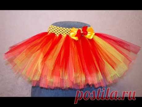 Пышная юбка пачка туту из фатина своими руками DIY tulle skirt handmade