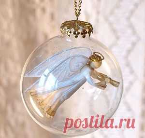 Делаем ангела в шарике.ЗДЕСЬ:новогод.декор бутылки--- http://www.creative-handmade.org/dekor-svoimi-rukami/2012-12-10-09-31-59.html