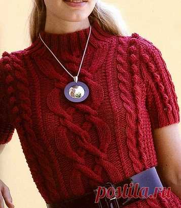 Вязание спицами: теплые платья и туника с косами. JewelCity.ru