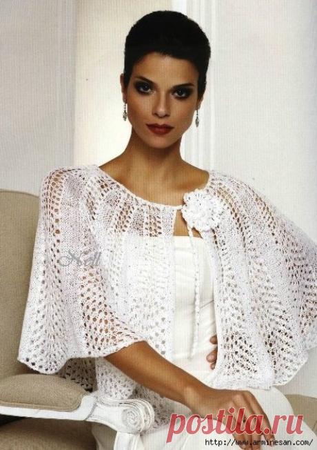 Очаровательная ажурная накидка