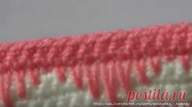 Удлиненная перекрученная обвязка края, уроки Г.Беликовой