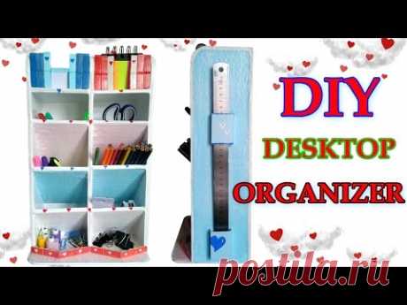 ❤ Настольный органайзер | cardboard ideas, organizer diy 🌹 organizador de escritorio