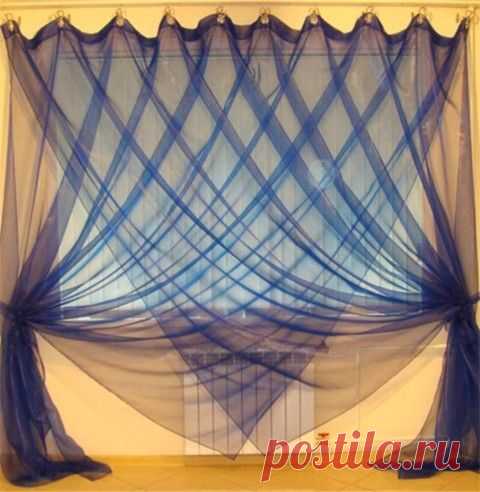 Как необычным и красивым способом повесить обычные занавески