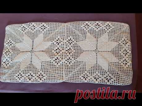 Square de crochê combinando estrela e ponto aranha,parte 4 final