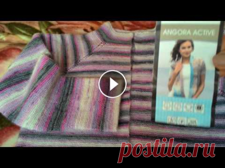 Вязание спицами. Кофточка и жилет из меланжевой пряжи Вязала долго и упорно. Спасибо, что смотрите :))...