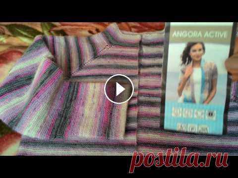 Вязание спицами. Кофточка и жилет из меланжевой пряжи Вязала долго и упорно. Спасибо, что смотрите :))...