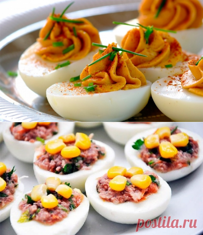 Фаршированные яйца: отличная закуска! 16 вариантов — Вкусные рецепты