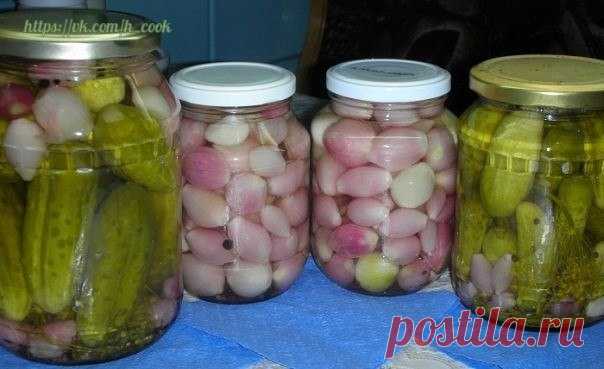Заготовки - лук маринованный
Автор: Лёка Сан

Взять самый мелкий лук, очистить, ошпарить кипятком, уложить в стерилизованные банки. Можно добавить несколько долек чеснока.
Для маринада: на 1 л воды, 1ст.л сахара, 1 ст. л. соли, 1 ст.л. уксусной кислоты, немного черного перца горошком и кориандра.
Маринад вскипятить и залить им лук.
Банки стерилизовать в воде 15 минут, закатать.

Такой лук совсем не горький, похож на хрустящий огурец. Хорошо идет как закуска или как гарнир к мясу.
Хранится долго.