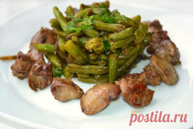 Куриная печень со стручковой фасолью - рецепт с фото - куриная печень со стручковой фасолью - как готовить: ингредиенты, состав, время приготовления - Леди@Mail.Ru