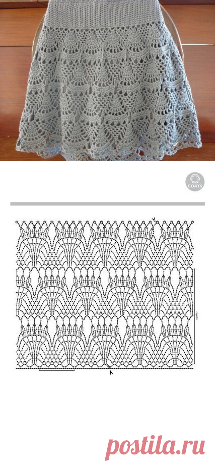Летняя ажурная юбка крючком. Схема для ажурной летней юбки | Домоводство для всей семьи.
