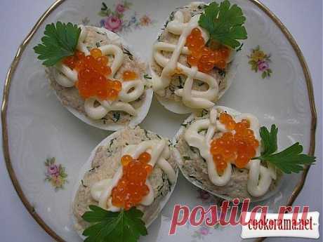 Яйца фаршированные тунцом / Блюда из яиц / Кукорама — вкусные рецепты!