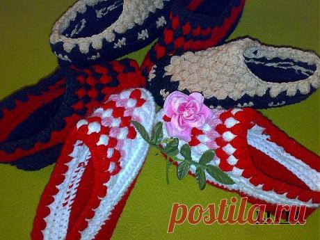 Тапочки крючком.