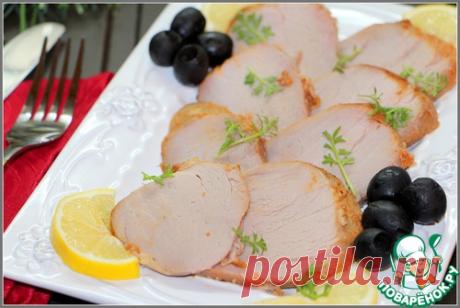 Нарезка для праздника из маринованной свинины - кулинарный рецепт