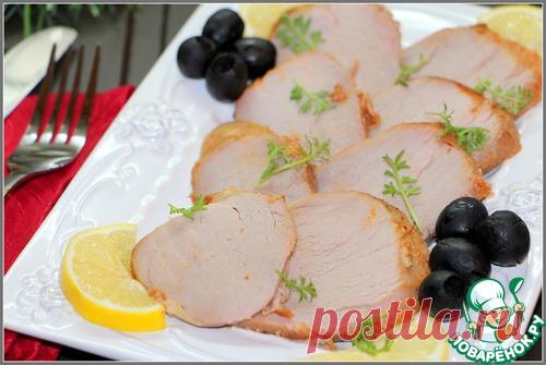 Нарезка для праздника из маринованной свинины - кулинарный рецепт