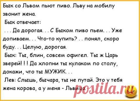 Самый ржачный анекдот про мужа и жену))