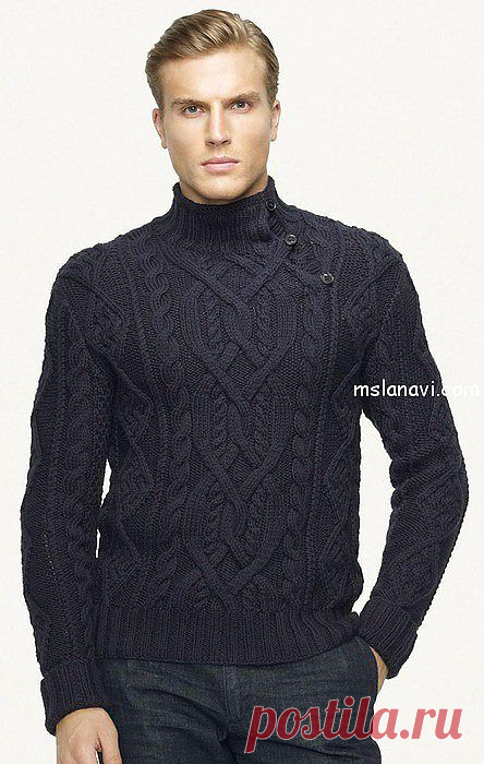 Вязаный пуловер для мужчин от Ralph Lauren | Вяжем с Ланой