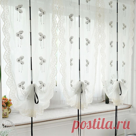 629.74руб. 49% СКИДКА|Вышивка Терилен Тюль отвесные римские занавески для окна Treatmen домашний декор шикарный Кантри Стиль Короткая занавеска-in Занавеска from Дом и животные on AliExpress Покупай умнее, живи веселее! Aliexpress.com