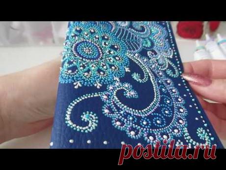 Мастер класс по точечной росписи обложки на паспорт! point-to-point!