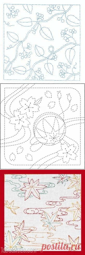 Схемы сашико, хороши для подушек