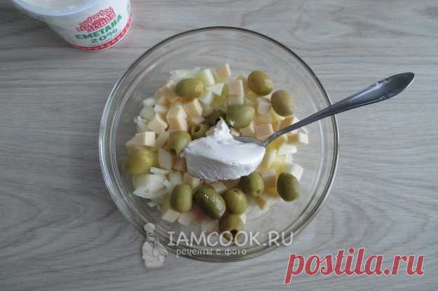 Салат с оливками и сыром — рецепт с фото пошагово
