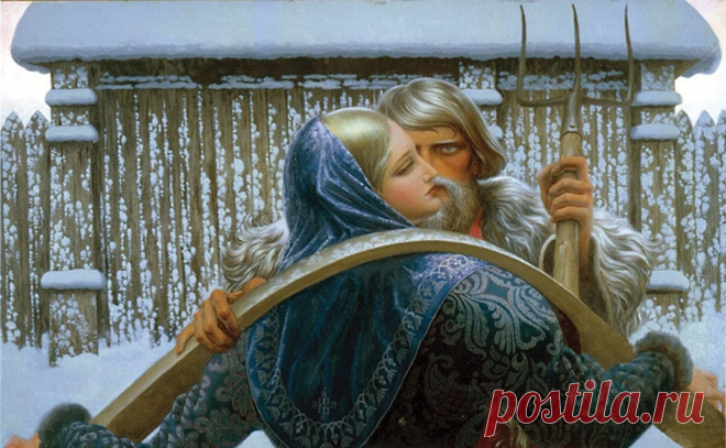 Нечаянная встреча Художник Константин Алексеевич Васильев | Картины