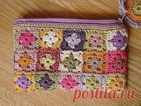 Косметичка, вязаная крючком