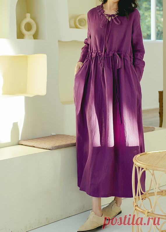 Women long dress Linen Dresses for women maxi dress Prom | Etsy 【Fabric】  linen 【Color】 Yellow, purple 【Size】 Shoulder 40cm / 16  Sleeve 49cm / 19 Big Arm circumference 38cm / 15 Cuff circumference 28cm/ 11 Bust 110cm / 43 Waist 104cm / 41 Length 125cm / 49    Washing & Care instructions: -Hand wash or gently machine washable do not tumble dry -Gentle wash cycle