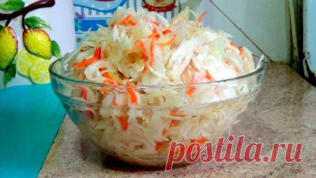 Квашеная капуста в рассоле. Вкусная, хрустящая. Самый простой рецепт - Простые рецепты Овкусе.ру