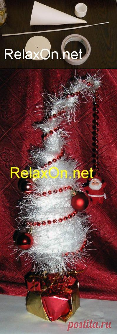 Елочка из ниток-травка